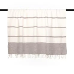 Febronie Plaid 130x170 Taupe -Maisons Du Monde Boutique plaid 130x170 taupe 3