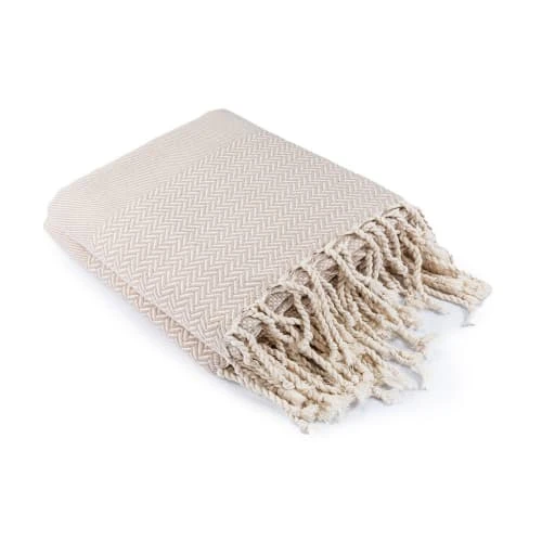 Febronie Plaid 130x170 Taupe Clair 4 Febronie Plaid 130x170 Taupe Clair – Image 2