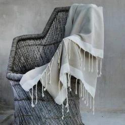 Febronie Plaid 130x170 Taupe / écru