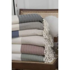 Febronie Plaid 130x170 Tomette -Maisons Du Monde Boutique plaid 130x170 tomette 2