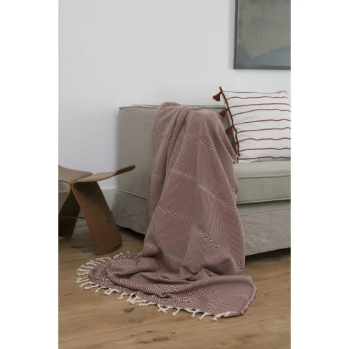 Febronie Plaid 130x170 Tomette 3 Febronie Plaid 130x170 Tomette