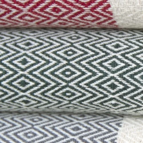 Febronie Plaid 130x170 Vert Kaki / écru 8 Febronie Plaid 130x170 Vert Kaki / écru – Image 6