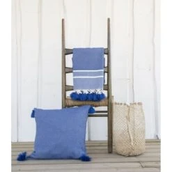 Febronie Plaid 160x250 Bleu Marine -Maisons Du Monde Boutique plaid 160x250 bleu grec stockholm