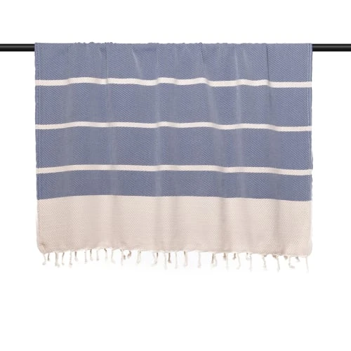 Febronie Plaid 160x250 Bleu Marine 7 Febronie Plaid 160x250 Bleu Marine – Image 5