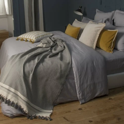 Febronie Plaid 160x250 Gris Moyen 8 Febronie Plaid 160x250 Gris Moyen – Image 6