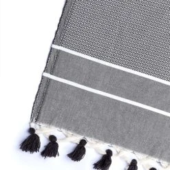 Febronie Plaid 160x250 Noir -Maisons Du Monde Boutique plaid 160x250 noir 8