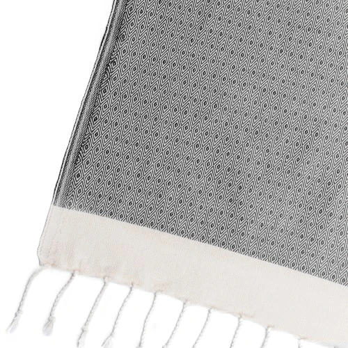 Febronie Plaid 160x250 Noir / écru 5 Febronie Plaid 160x250 Noir / écru – Image 3