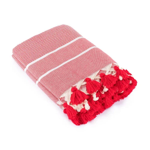 Febronie Plaid 160x250 Rouge 4 Febronie Plaid 160x250 Rouge â Image 2