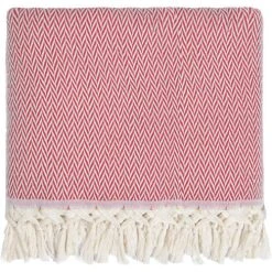 Febronie Plaid 160x250 Rouge -Maisons Du Monde Boutique plaid 160x250 rouge 11