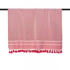 Febronie Plaid 160x250 Rouge 11 Febronie Plaid 160x250 Rouge -Maisons Du Monde Boutique plaid 160x250 rouge 3