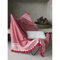 Febronie Plaid 160x250 Rouge 12 Febronie Plaid 160x250 Rouge -Maisons Du Monde Boutique plaid 160x250 rouge 4