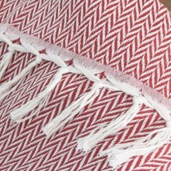 Febronie Plaid 160x250 Rouge -Maisons Du Monde Boutique plaid 160x250 rouge 8