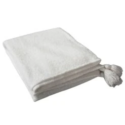 Home Maison Plaid à Pompons Aspect Mohair Polyester Ecru 150 X 125 -Maisons Du Monde Boutique plaid a pompons aspect mohair polyester ecru 150 x 125 1