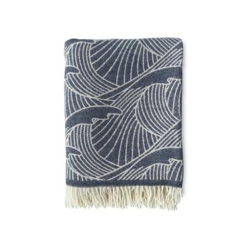 Maison Jean-Vier Plaid Bleu 130x186 4 Maison Jean-Vier Plaid Bleu 130x186 – Image 2