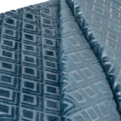 Maisons Du Monde Plaid Bleu Avec Impressions Argentées 150x230 -Maisons Du Monde Boutique plaid bleu avec impressions argentees 150x230 1000 11 31 218274 3