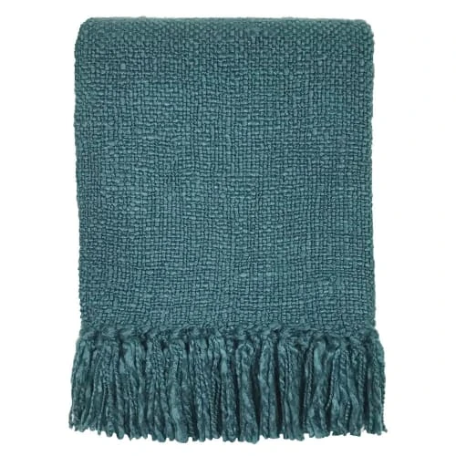 Malagoon Plaid Bleu Plomb Foncé 125x150 4 Malagoon Plaid Bleu Plomb Foncé 125x150 – Image 2