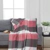 Sensei Maison Plaid Chaud Avec Franges Framboise 130x170 Cm