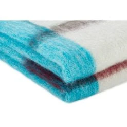 Brun De Vian-Tiran Plaid Doux Vaporeux En Laine Bleu électrique 140x180 Cm -Maisons Du Monde Boutique plaid doux vaporeux en laine bleu electrique 140x180 cm 3