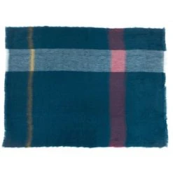 Brun De Vian-Tiran Plaid Doux Vaporeux En Laine Bleu Nuit 140x180 Cm -Maisons Du Monde Boutique plaid doux vaporeux en laine bleu nuit 140x180 cm 2