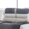 Naf Naf Plaid En Coton Beige 130x170 -Maisons Du Monde Boutique plaid en coton beige 130x170 1