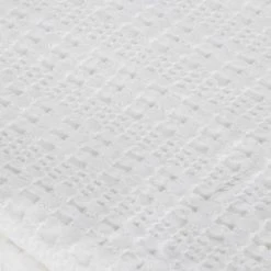 Maisons Du Monde Plaid En Coton Bio Gaufré Blanc à Franges 160x210 -Maisons Du Monde Boutique plaid en coton bio gaufre blanc a franges 160x210 1000 3 14 210344 3