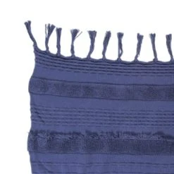 Lorena Canals Plaid En Coton Bleu 125x150 -Maisons Du Monde Boutique plaid en coton bleu 125x150 4