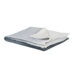 Maisons Du Monde Plaid En Coton Imprimé Bleu 130x170