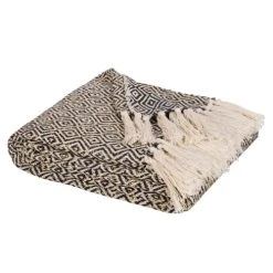 Maisons Du Monde Plaid En Coton Noir Et Blanc Motifs Graphiques 130x170 -Maisons Du Monde Boutique plaid en coton noir et blanc motifs graphiques 130x170 1000 0 22 173944 4