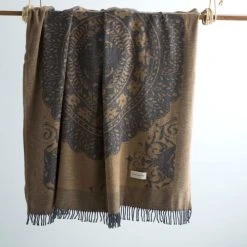 Guy Laroche Plaid En Coton Ocre 130x170