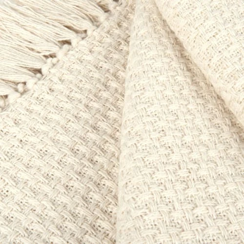 Maisons Du Monde Plaid En Coton Recyclé Tissé écru 160x210 5 Maisons Du Monde Plaid En Coton Recyclé Tissé écru 160x210 – Image 3