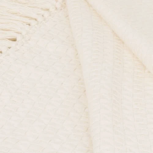 Maisons Du Monde Plaid En Coton Tissé écru à Franges 130x170 4 Maisons Du Monde Plaid En Coton Tissé écru à Franges 130x170 – Image 2