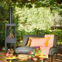 In The Mood Plaid En Coton Violet 190x140 -Maisons Du Monde Boutique plaid en coton violet 190x140 2