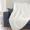 Maisons Du Monde Plaid En Fausse Fourrure Blanc 150 X 180 Cm SNOWDOWN