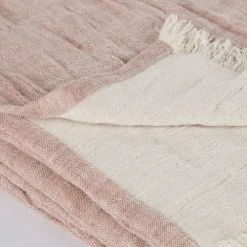 Maisons Du Monde Plaid En Gaze De Coton Et Lin Terracotta 160x210 -Maisons Du Monde Boutique plaid en gaze de coton et lin terracotta 160x210 1000 7 9 222639 3