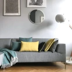 Malagoon Plaid En Laine Recyclée Double Face Vert Tendre 125x170 -Maisons Du Monde Boutique plaid en laine recyclee double face vert tendre 125x170 recycled