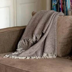 Toison D'or Plaid En Mélange De Matière Laine Ivoire 170 X 130 -Maisons Du Monde Boutique plaid en melange de matiere laine tabac 170 x 130