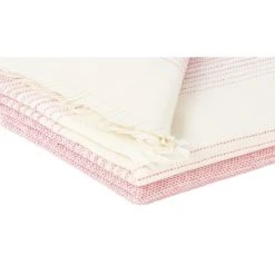 Brun De Vian-Tiran Plaid Fin Doux En Laine Rose Pâle 150x200 Cm -Maisons Du Monde Boutique plaid fin doux en laine rose pale 150x200 cm 2