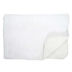 TOILINUX Plaid Flanelle Côtelé 180x220cm Ecru -Maisons Du Monde Boutique plaid flanelle cotele 180x220cm ecru 5