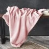 Mello Plaid Flanelle Douceur Rose 230x270cm -Maisons Du Monde Boutique plaid flanelle douceur rose 230x270cm