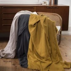 Febronie Plaid Grand Modèle 180x260 Ardoise -Maisons Du Monde Boutique plaid grand modele 180x260 ardoise 4