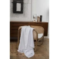 Febronie Plaid Grand Modèle 180x260 Blanc