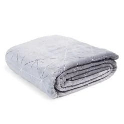 Maisons Du Monde Plaid Gris Motifs Graphiques Argentés 150x230