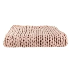 The Home Deco Factory Plaid Grosse Maille Chunky L. 150 X L. 120 Cm Rose -Maisons Du Monde Boutique plaid grosse maille chunky l 150 x l 120 cm rose 1