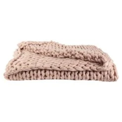 The Home Deco Factory Plaid Grosse Maille Chunky L. 150 X L. 120 Cm Rose -Maisons Du Monde Boutique plaid grosse maille chunky l 150 x l 120 cm rose 3