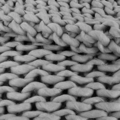 The Home Deco Factory Plaid Grosses Mailles En Acrylique 150x120 Cm Gris -Maisons Du Monde Boutique plaid grosses mailles en acrylique 150x120 cm gris 2