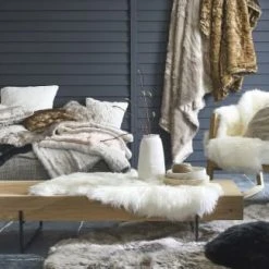 Maisons Du Monde Plaid Imitation Fourrure Grise 150x180 -Maisons Du Monde Boutique plaid imitation fourrure grise 150x180 1000 8 7 154249 17