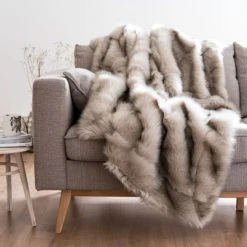 Maisons Du Monde Plaid Imitation Fourrure Marron Glacé 150x180 -Maisons Du Monde Boutique plaid imitation fourrure marron glace 150x180 1000 8 10 191972 7