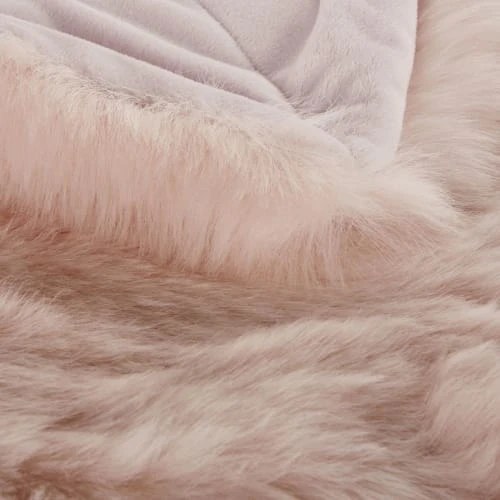 Maisons Du Monde Plaid Imitation Fourrure Rose 150x180 5 Maisons Du Monde Plaid Imitation Fourrure Rose 150x180 â Image 3