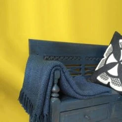 Malagoon Plaid Rose 125x150 -Maisons Du Monde Boutique plaid indigo 125x150 solid 2