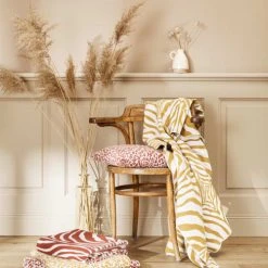 Magma Plaid Jacquard Safran 180x140cm